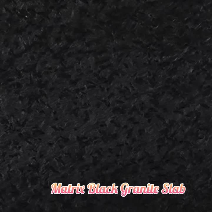 Matrix Black Granite Polished Slabs