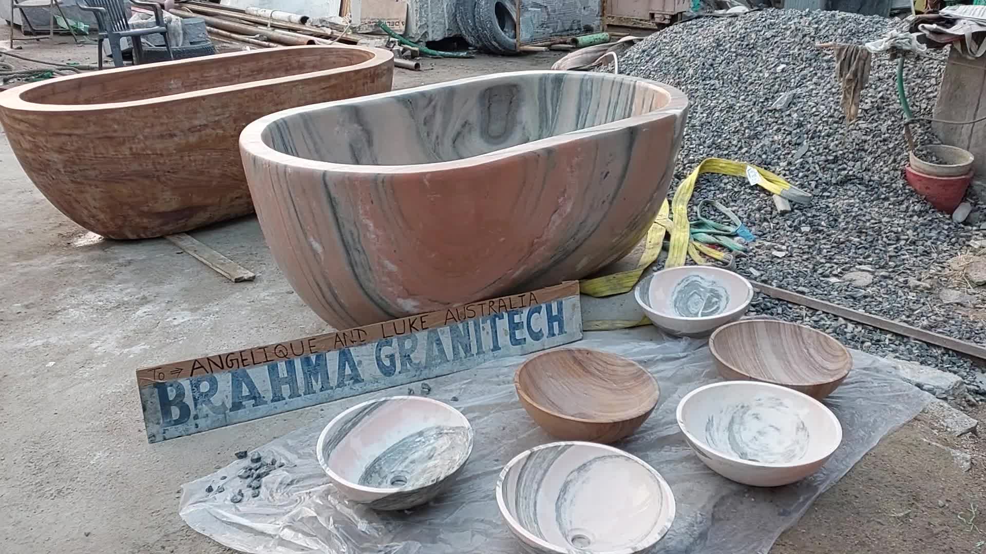 Rajasthan Green Marble Wash Basins