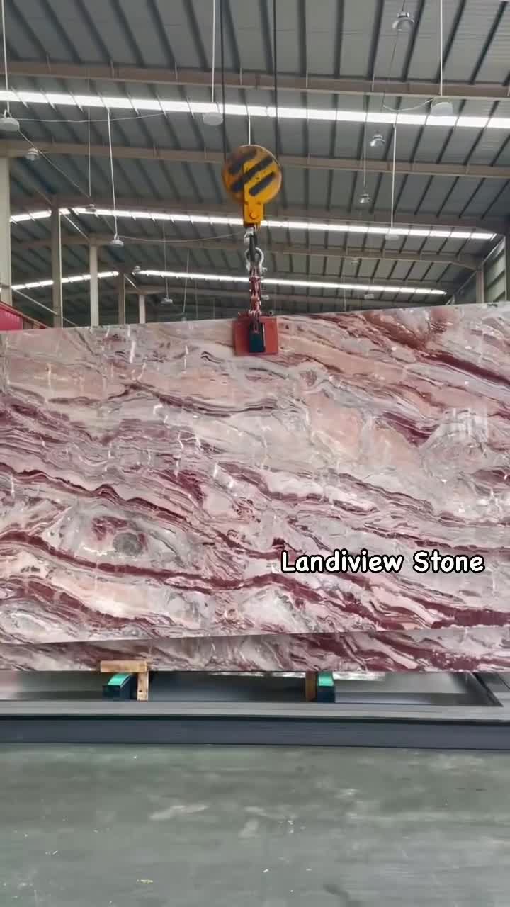 Arabescato Orobico Rosso Marble Slabs