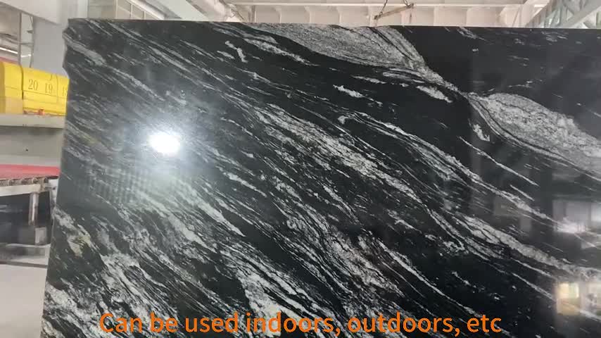 Cosmic Black Granite Stone Slabs For Flooring