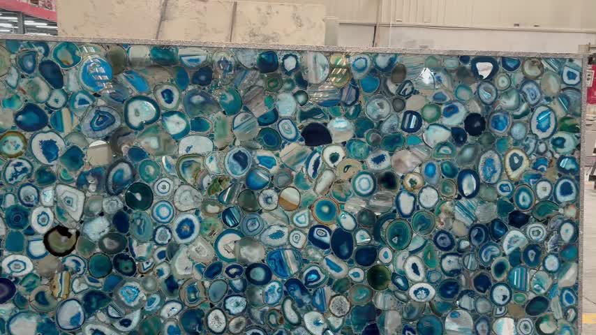 Blue Agate Semiprecious Stone Slabs