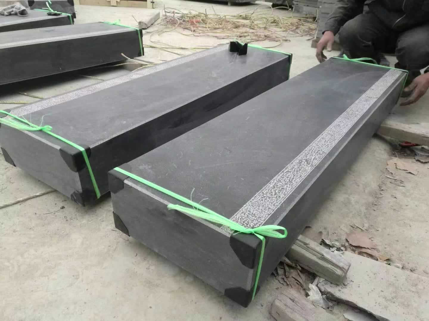 Blue Limestone Block Steps Flamed