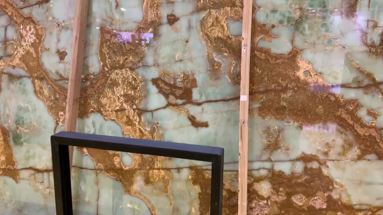 Natural Multicolor Green Onyx Slabs For Wall