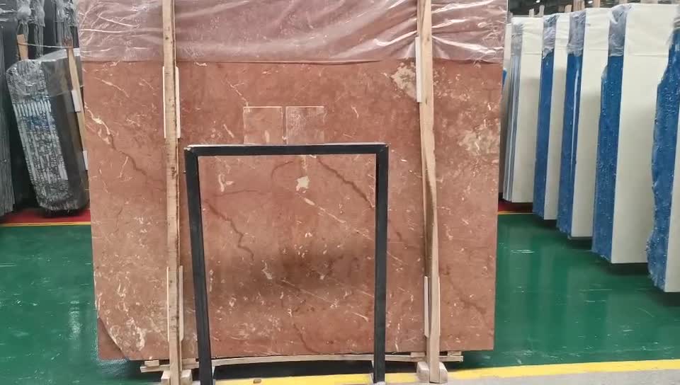 Polished Red Rosso Coralito Marble Slabs