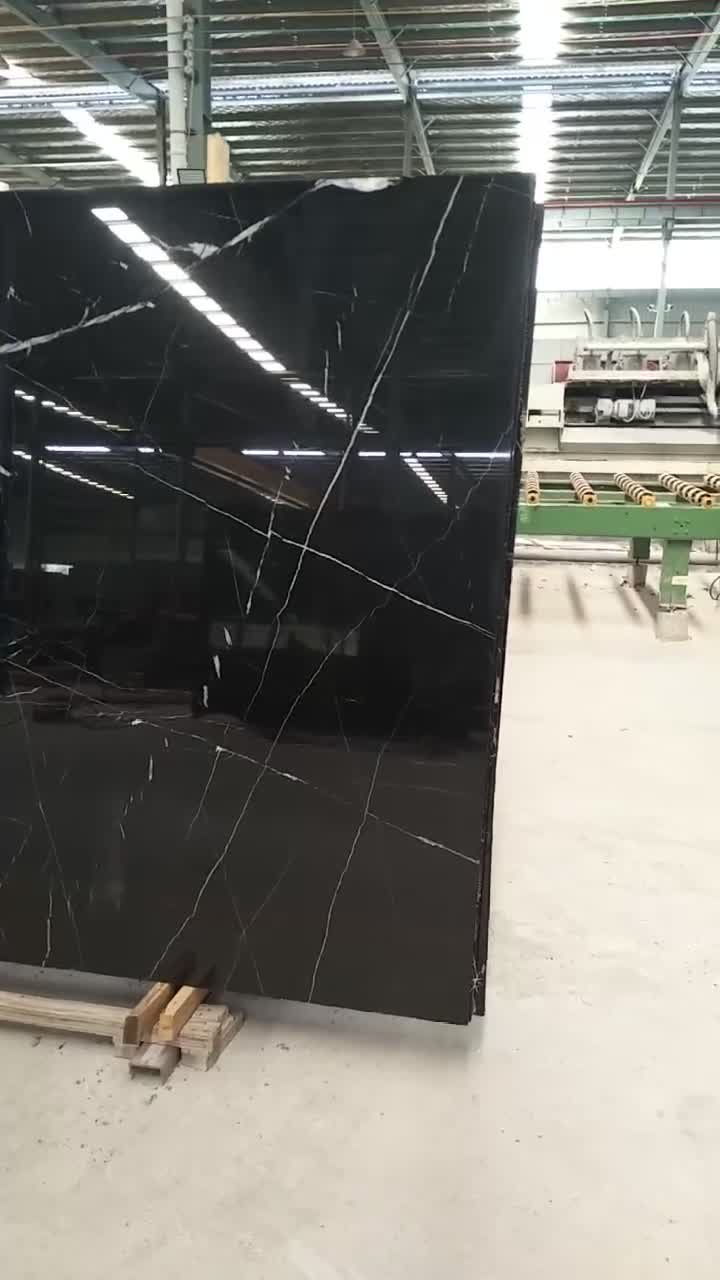 Chinese Black Marquina Marble Slabs For Indoor Floor Tile