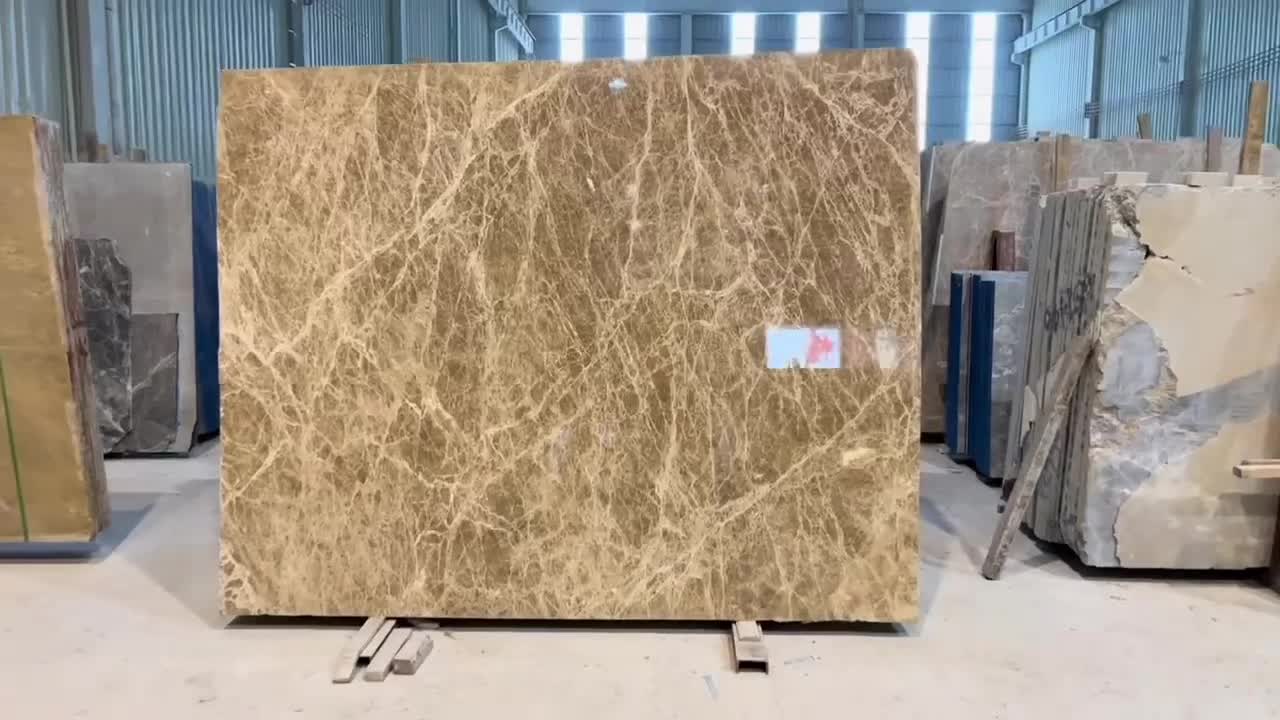 Golden Light Emperador Marble Slabs,1.8Cm For Floor And Wall