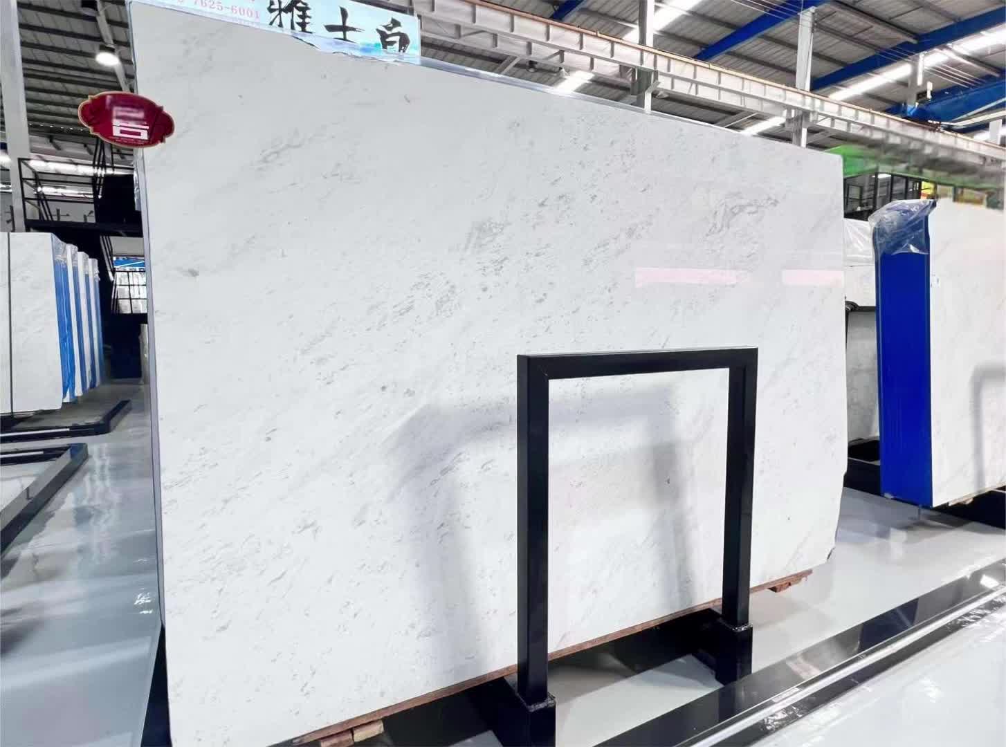 Natural Stone Polished White Ariston Marble Big Slabs Tiles