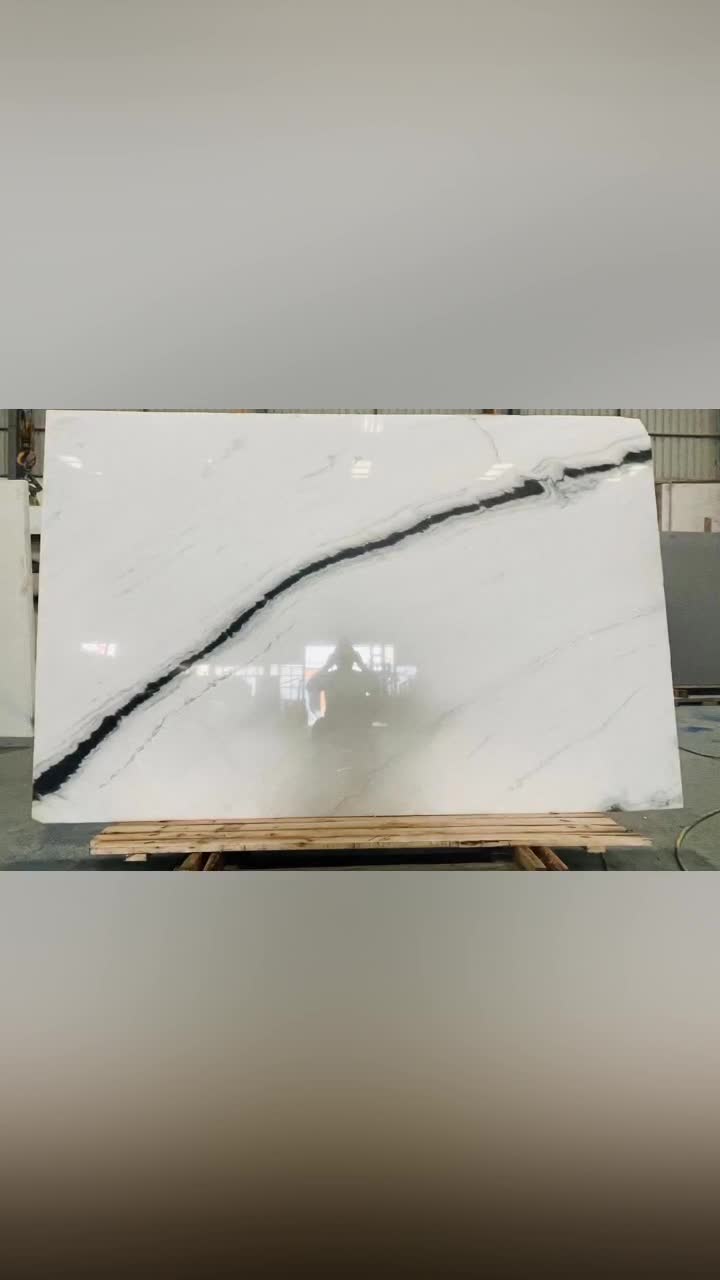 White Panda Marble Polished Slabs