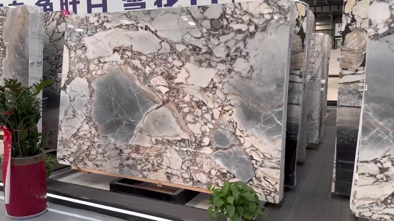 Chinese Calacatta Viola Marble Slab For  Floor Tile