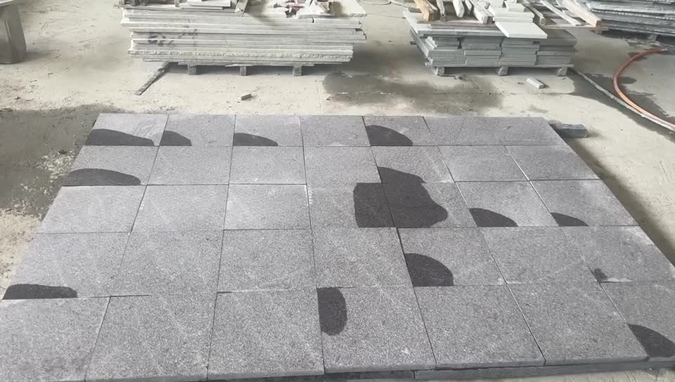 Purple Porphyry Stone Flamed Tiles For Floor