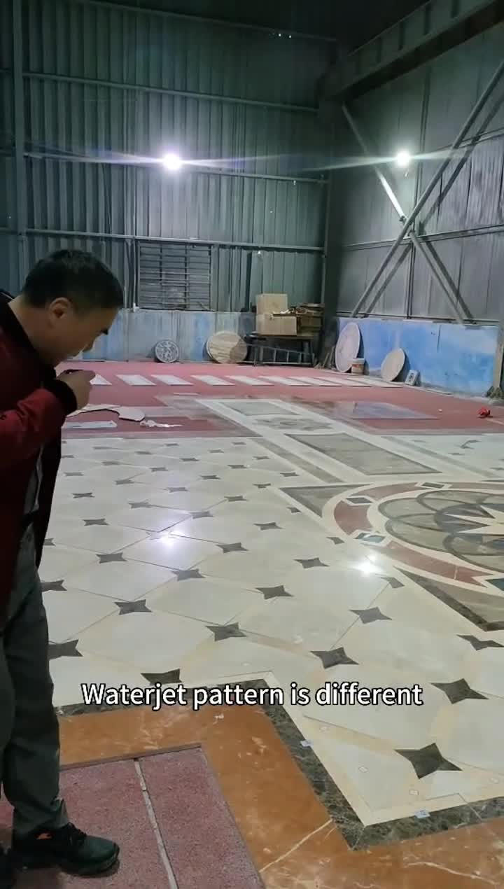 Beautiful Mosque Flooring Inlay Interior Pattern