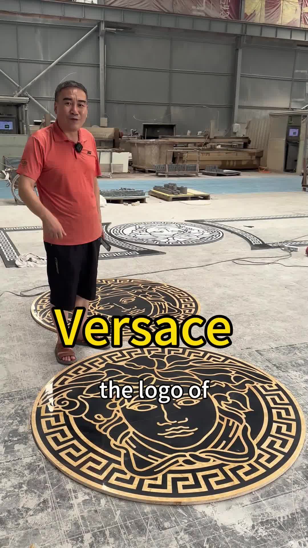 Versace Logo Design Pattern Waterjet Medallions