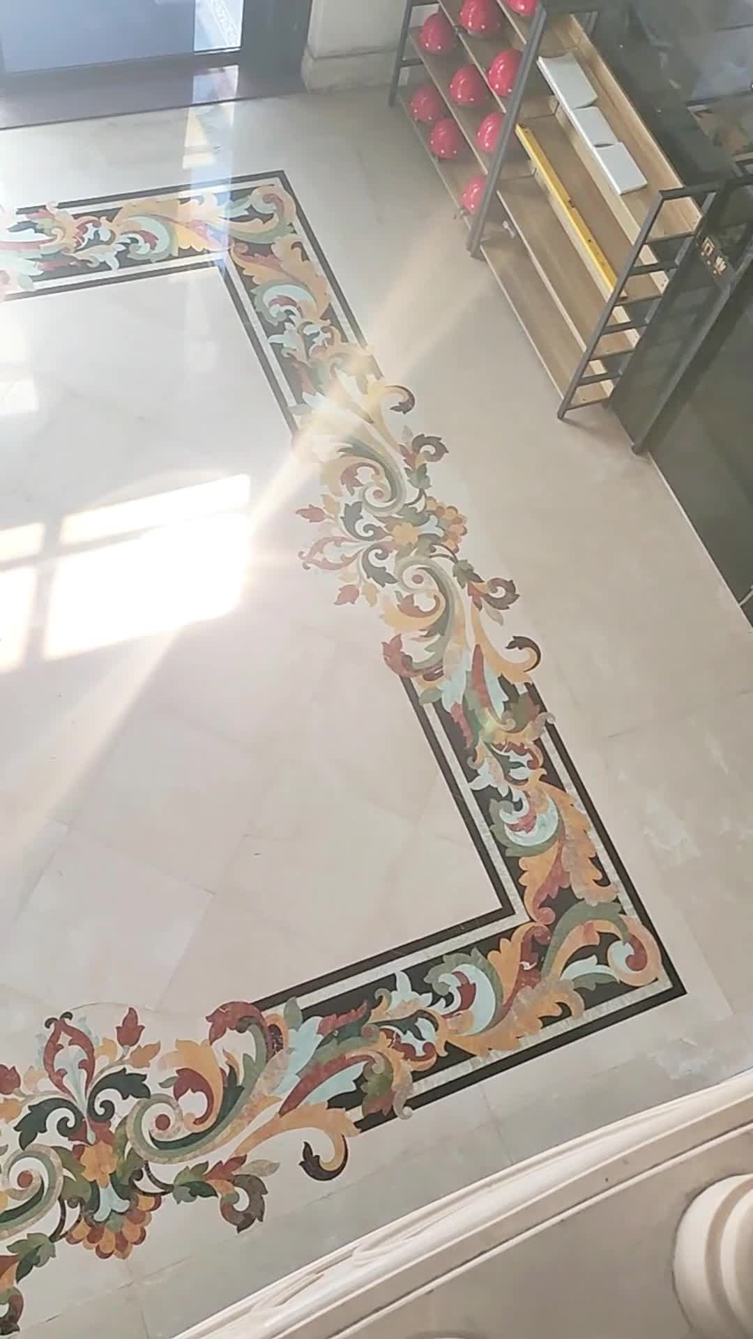 Waterjet Floor Medallions Natural Marble Pattern Tiles