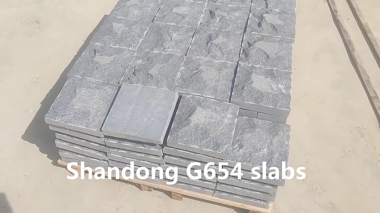 Black G654 Natural Split Face Mushroom Stone Wall Tiles