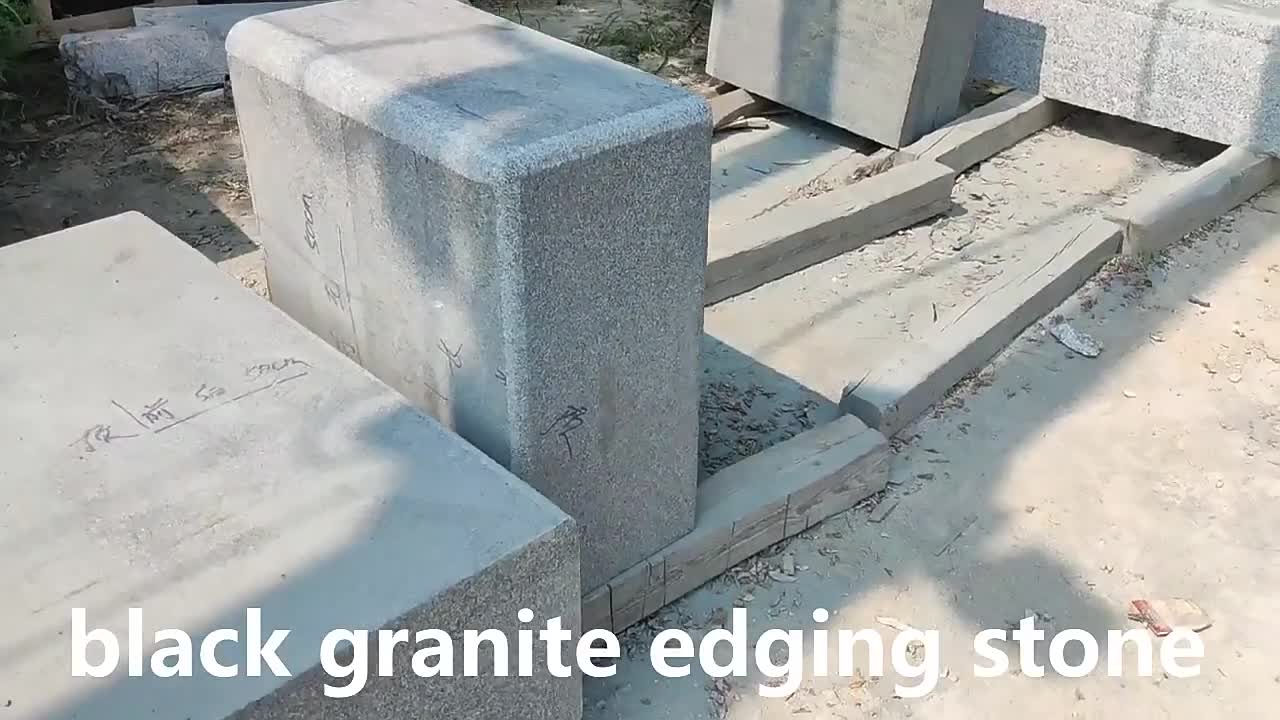 Black Granite Roadside Stone Edging Kerbs