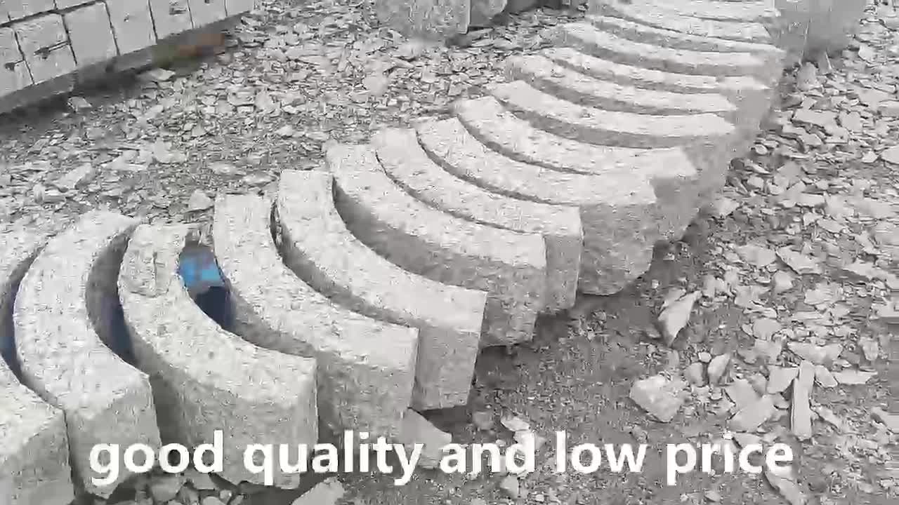 China Grey Granite Curved Split Kerbstone On Selling