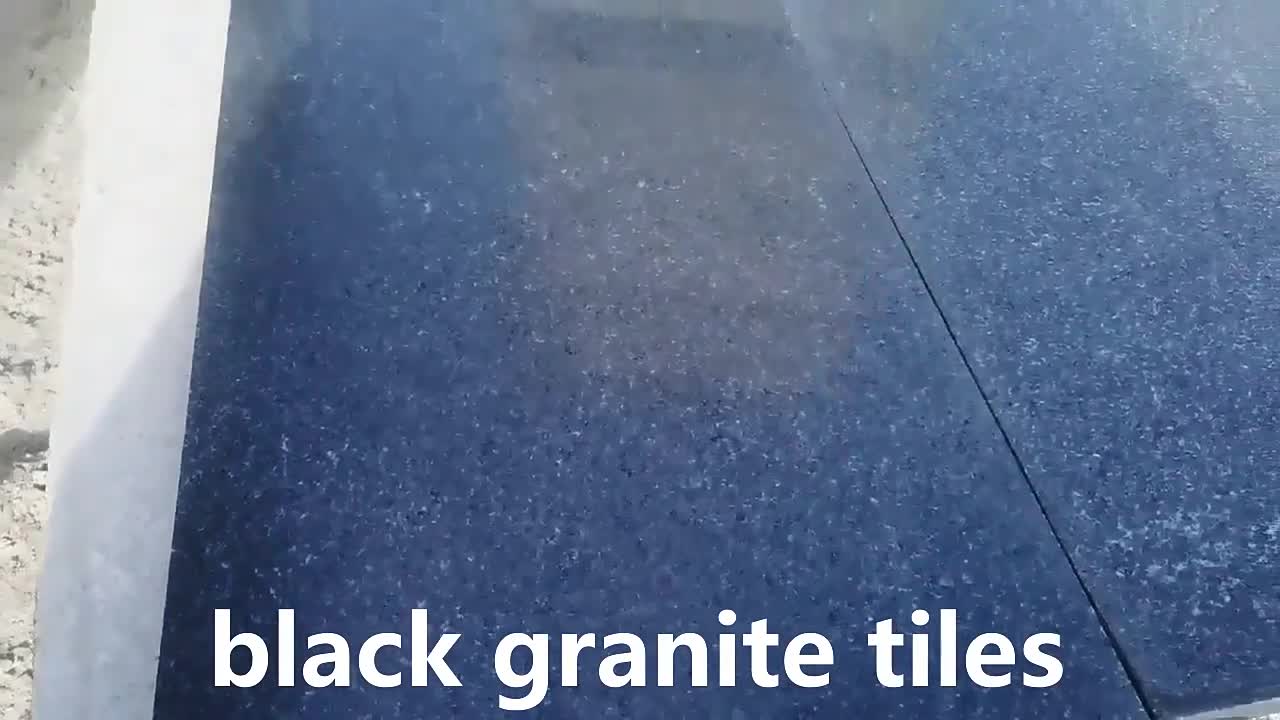 China Honed Surface Black Granite Tiles