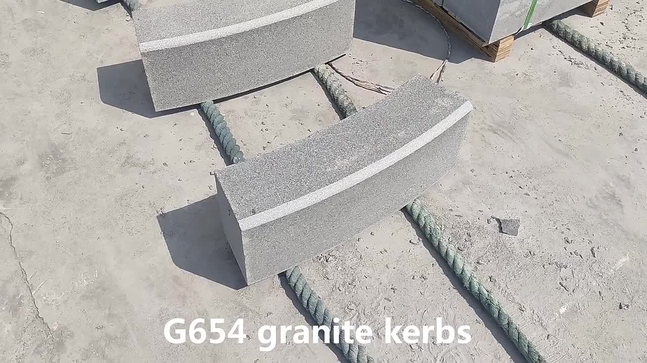 China Supplier Garden Kerbstone Curved Gray Granite