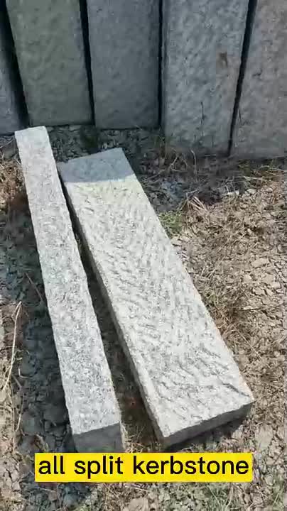 Low Price Customized Granite Rough Split Flamed Curbstone