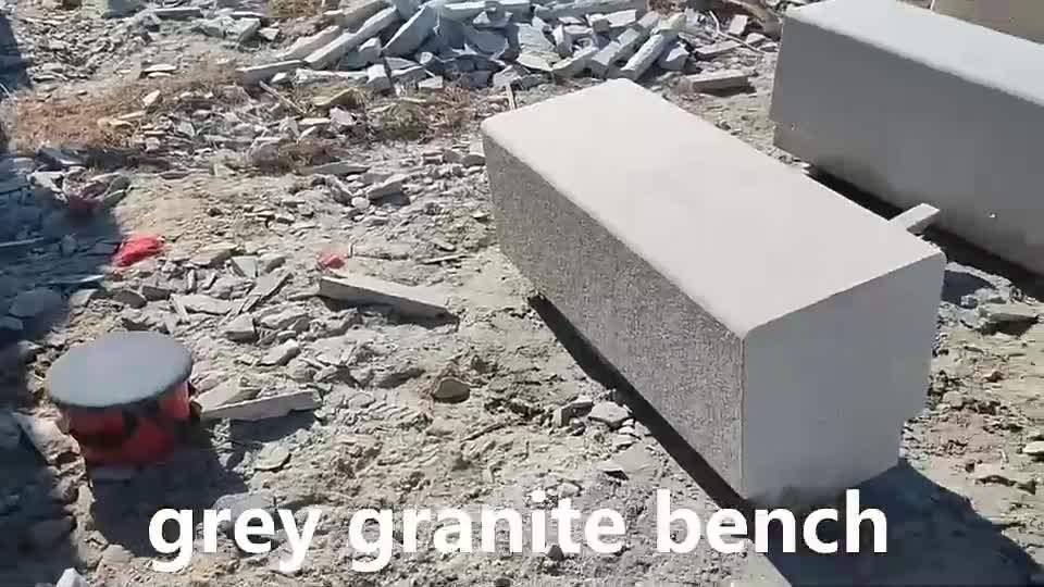 Natural Outdoor Grey Granite Stone Garden Bench Furniture