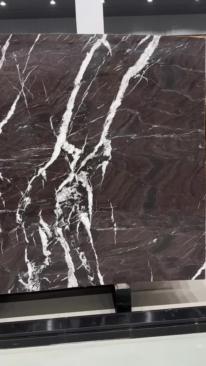 Brown Rosso Golzar Majestic Rose Marble Slabs