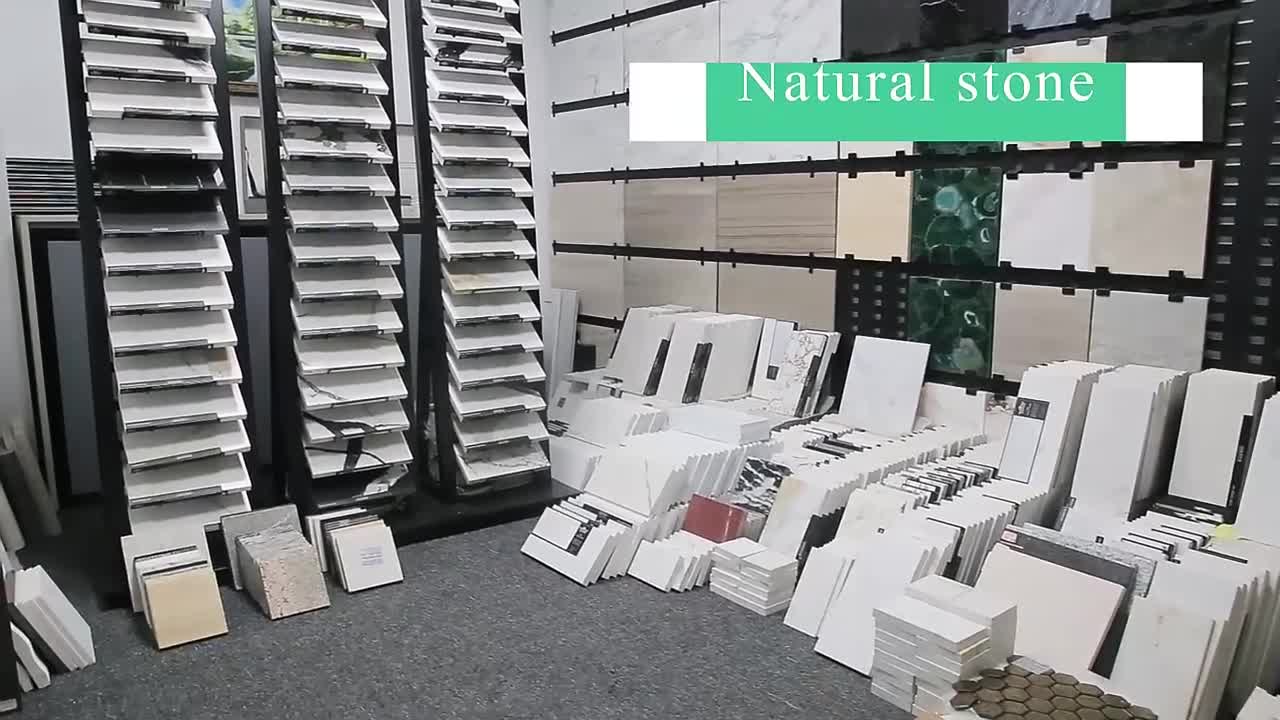 Natural Statuario White Marble Square Waterjet Medallions