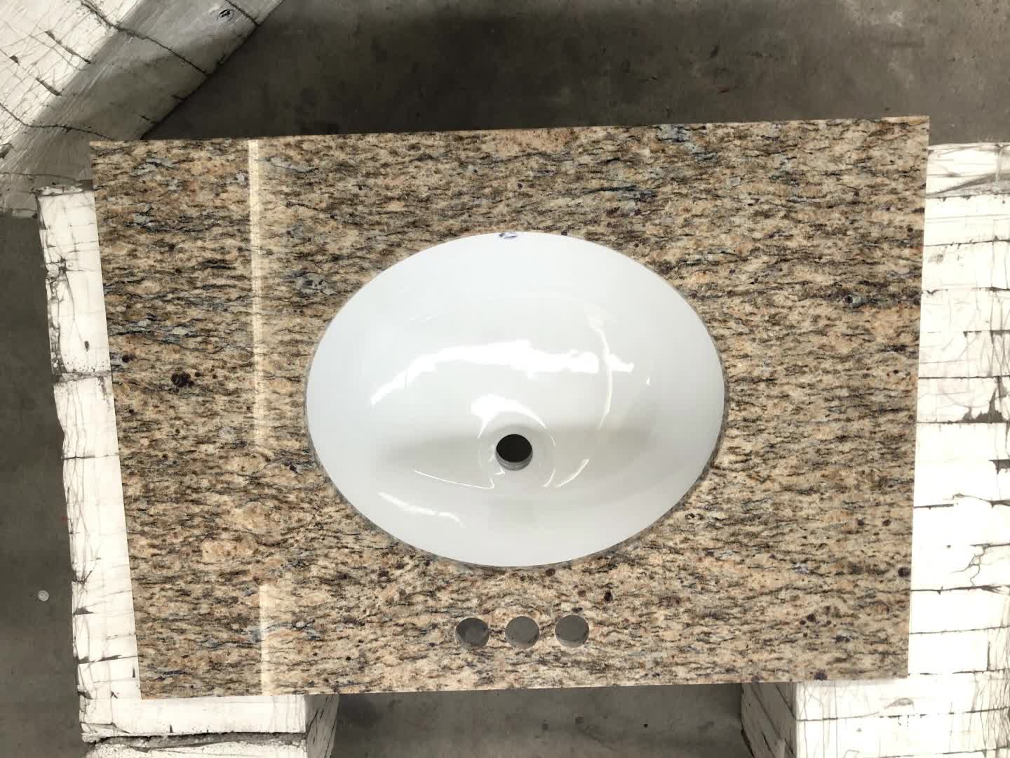 Giallo Santa Cecilia Granite Vanity Tops