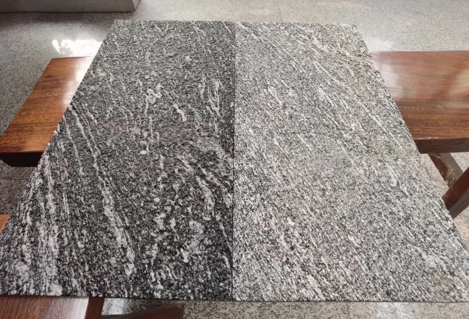 Snow Grey Granite Slabs Polished Flamed
