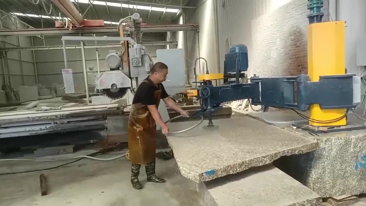 Single Head Manual Arm Polishing Machine For Granite Marble