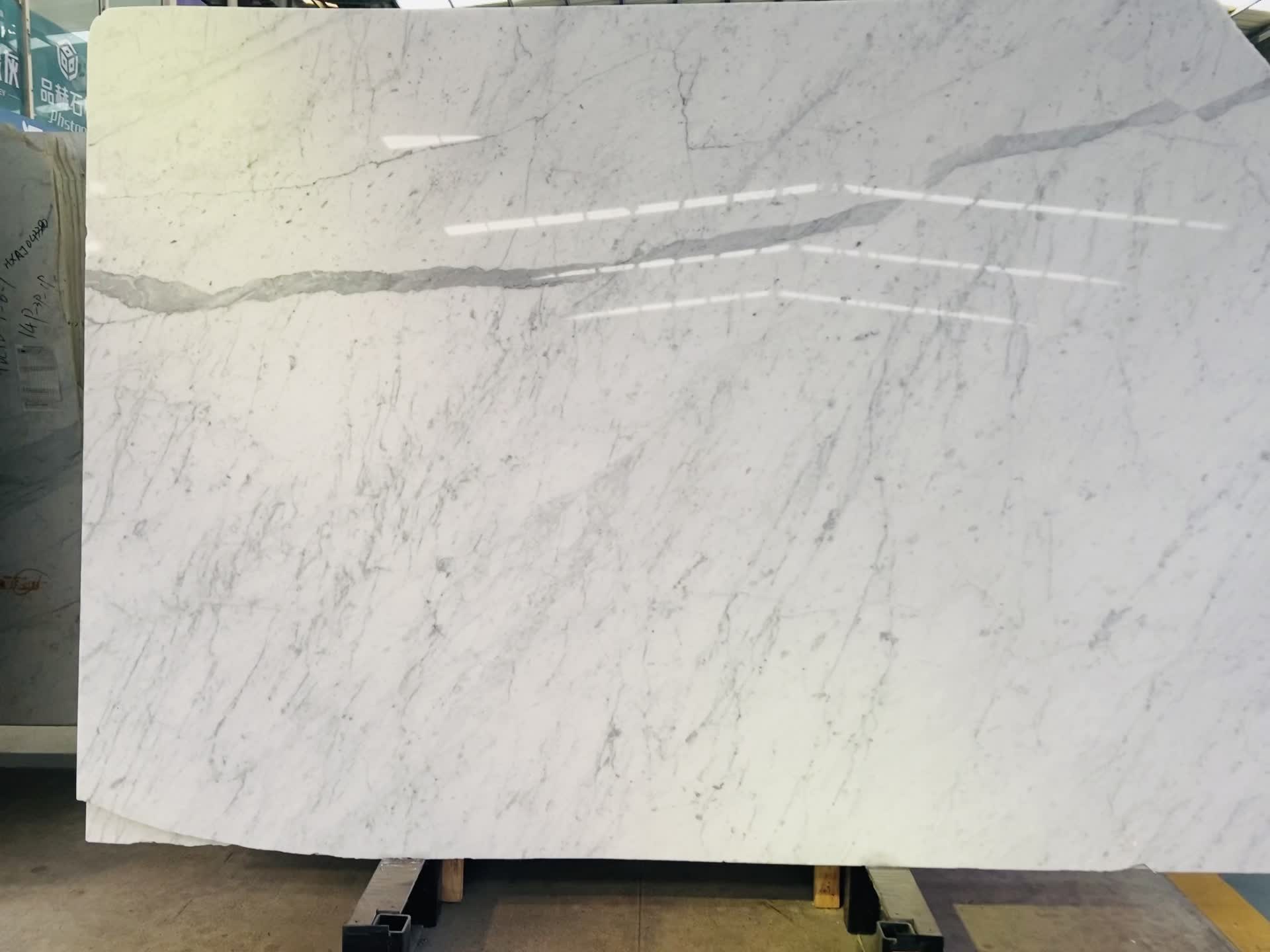 Bianco Statuario Marble Slabs For Bathroom Wall Decor