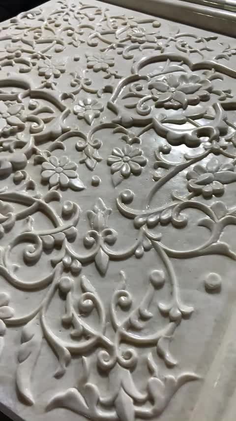 Marble 3D Hand Carved Arching Relief Wall Panel