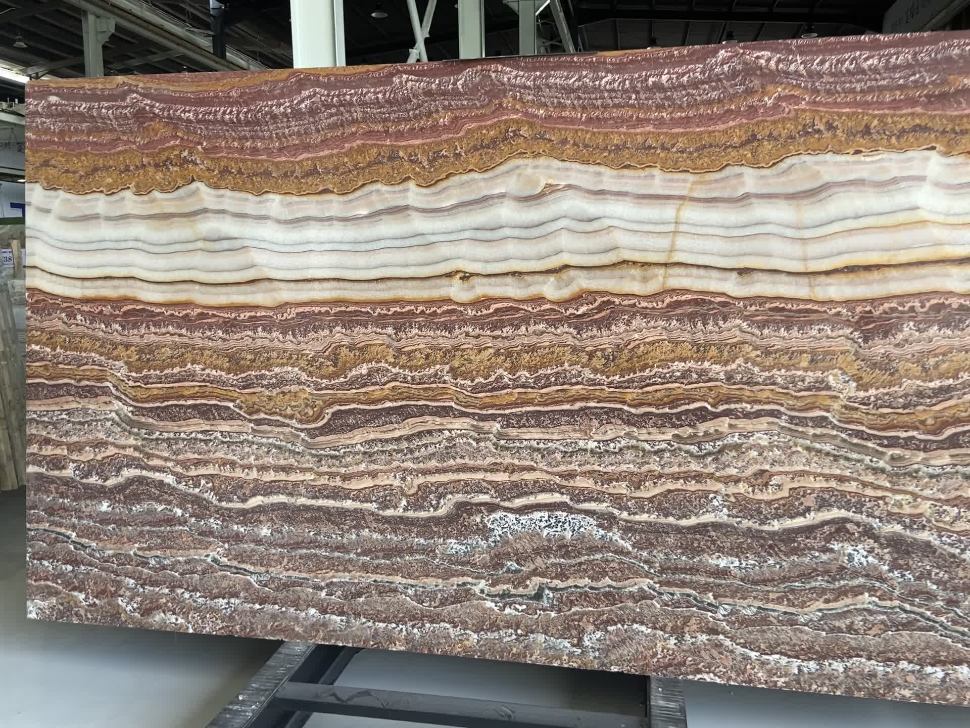 Picasso Red Onyx 18Mm Polished Slabs