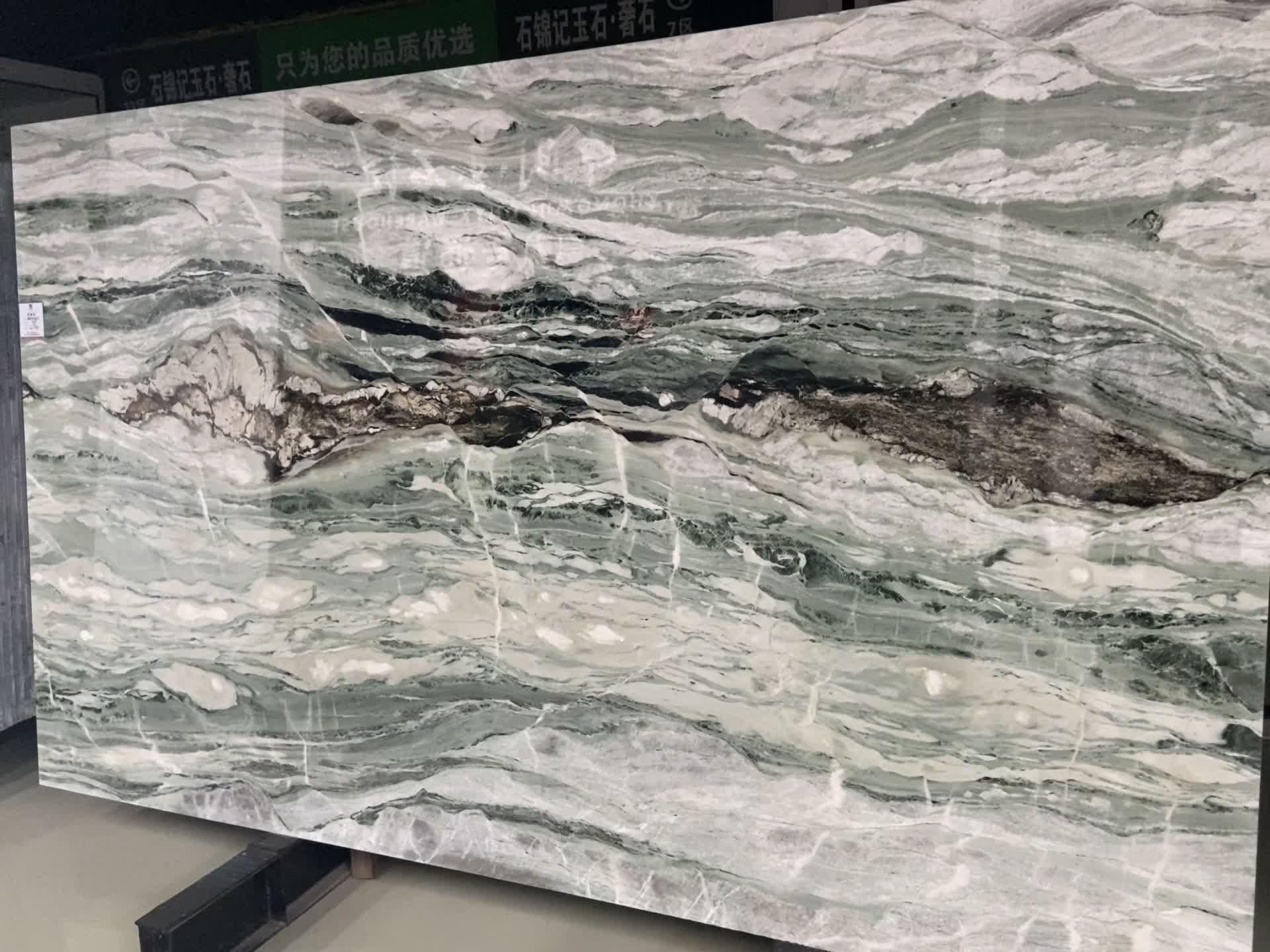 River Green Marble 20MM Polished Slabs Tiles