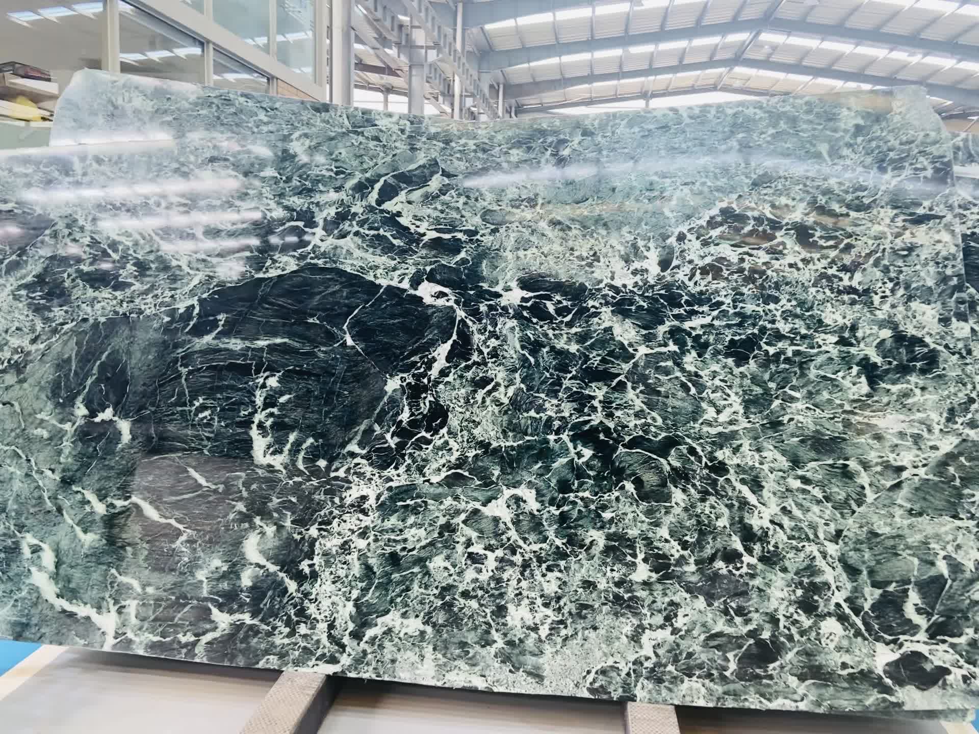 Verde Alpi Marble Bathroom Counter, Vanity Top Unit, Bath Top