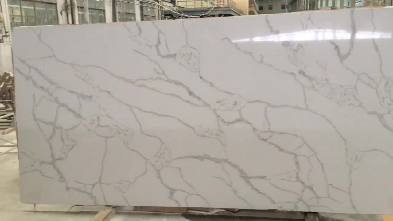 Cheap Sales In China, Bright White Modern Style Quartz Slabs