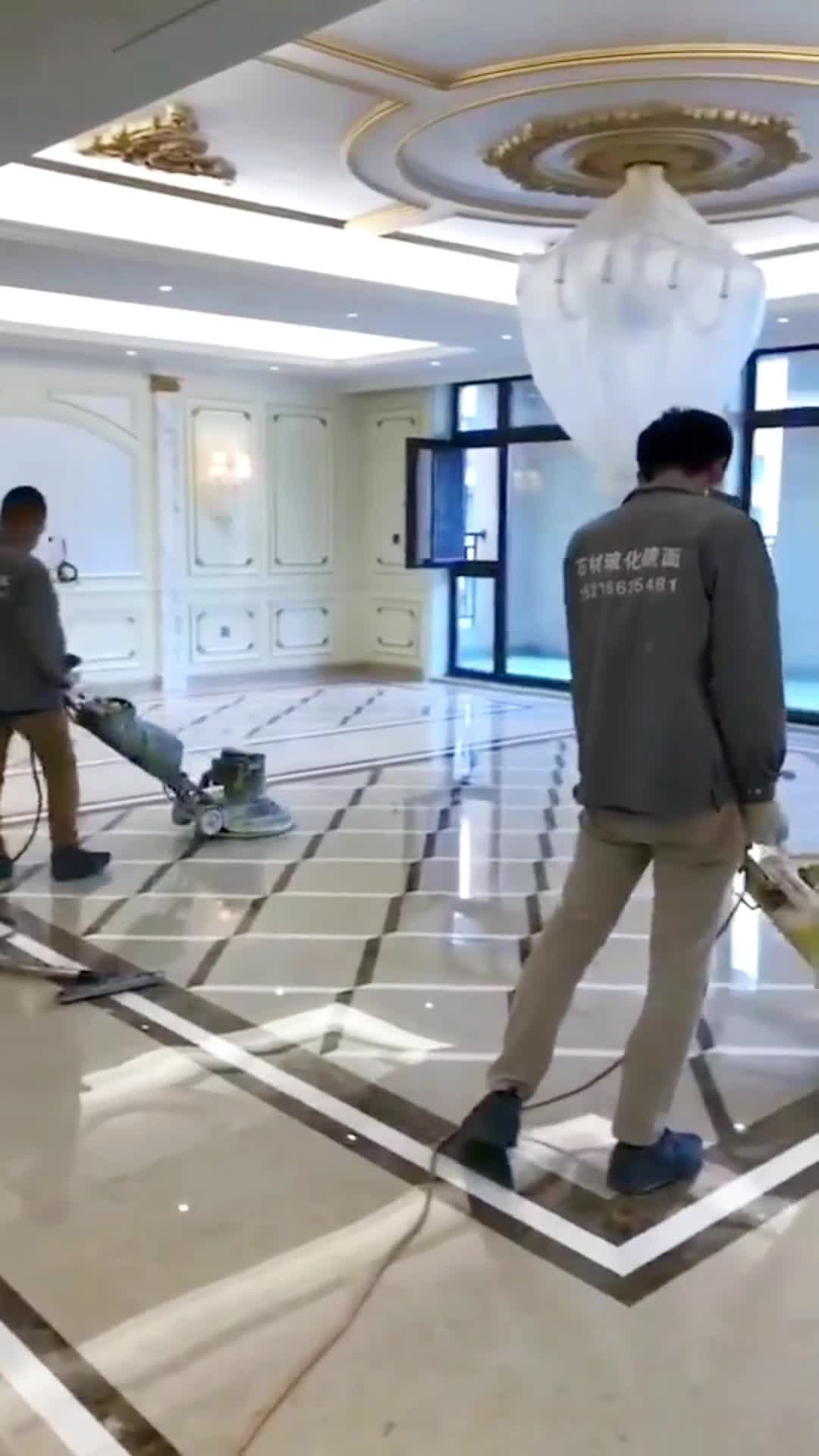 3D Marble Waterjet Inlay Hotel Floor Design Medallion Tiles