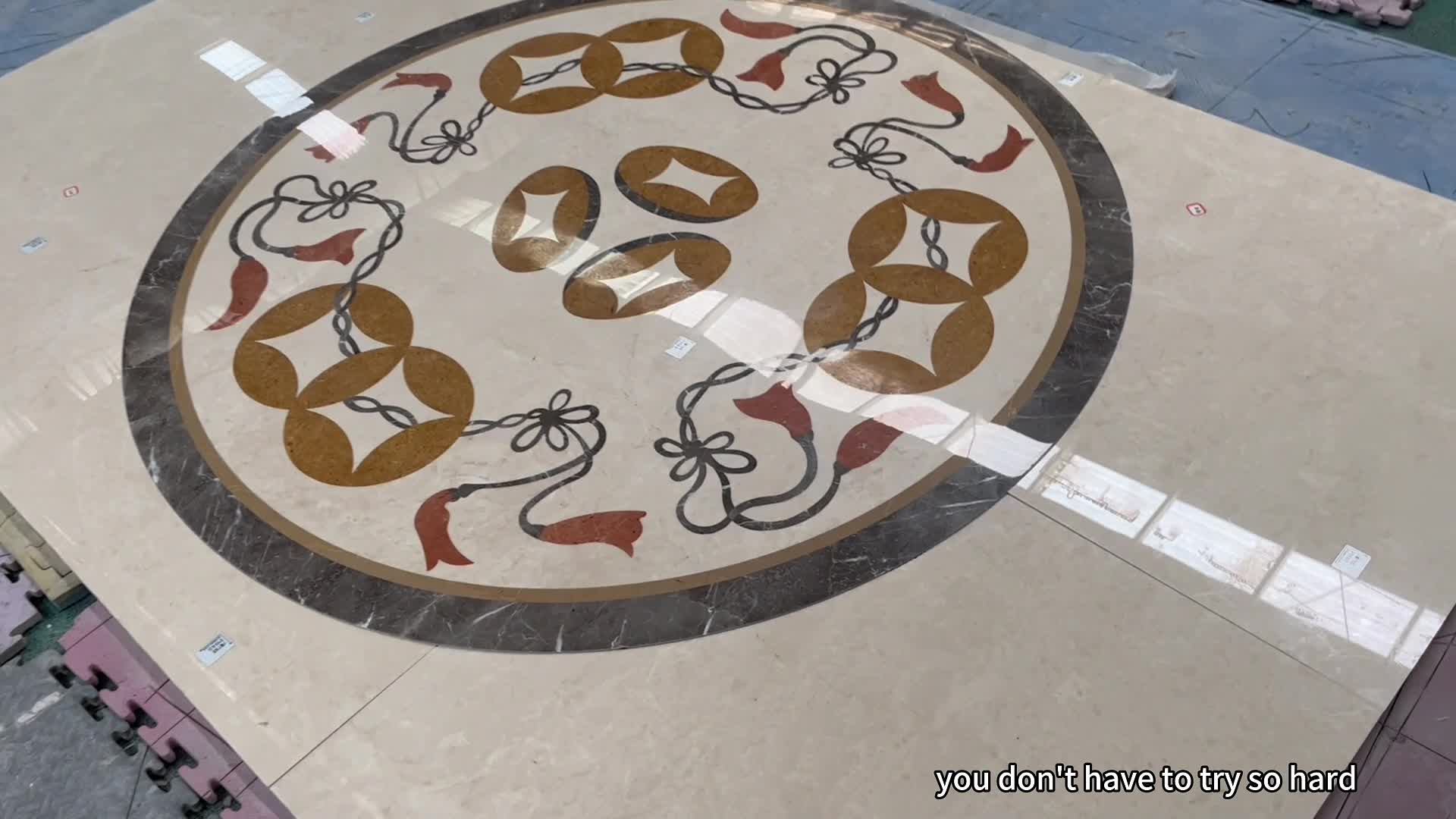 Copper Coin Design Waterjet Medallions Pattern