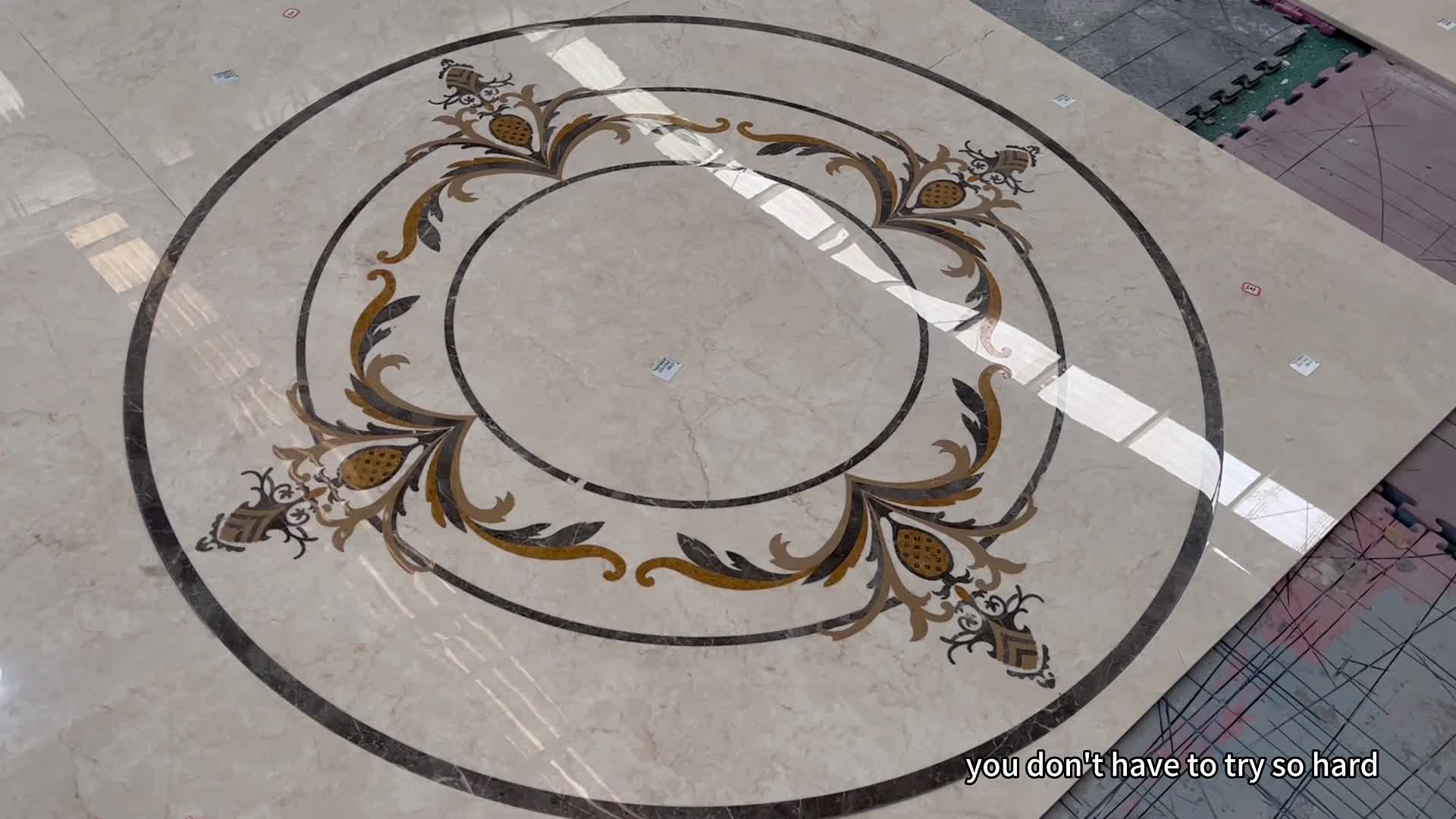 Floor Wall Pattern Marble Tiles Waterjet Medallions