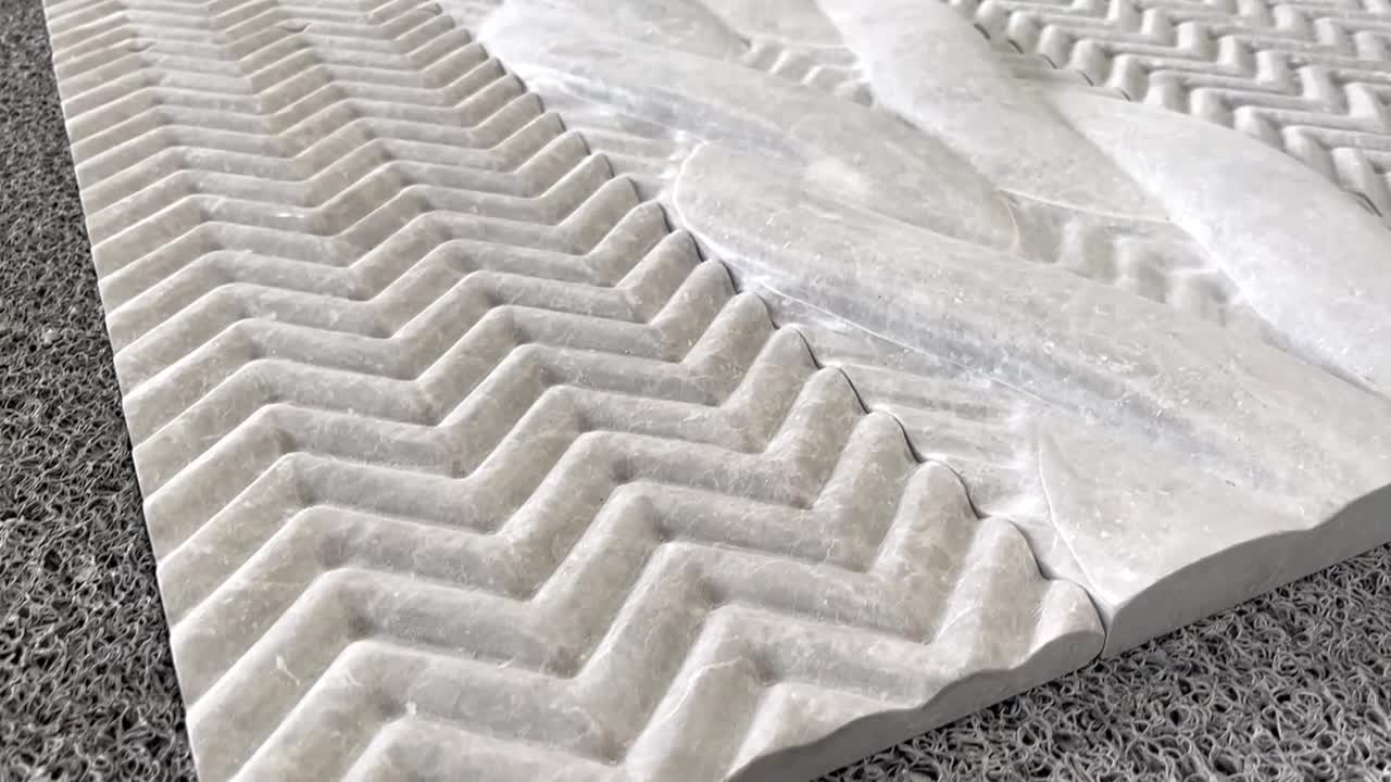 Grey Marble Carved Panel Building Ornaments