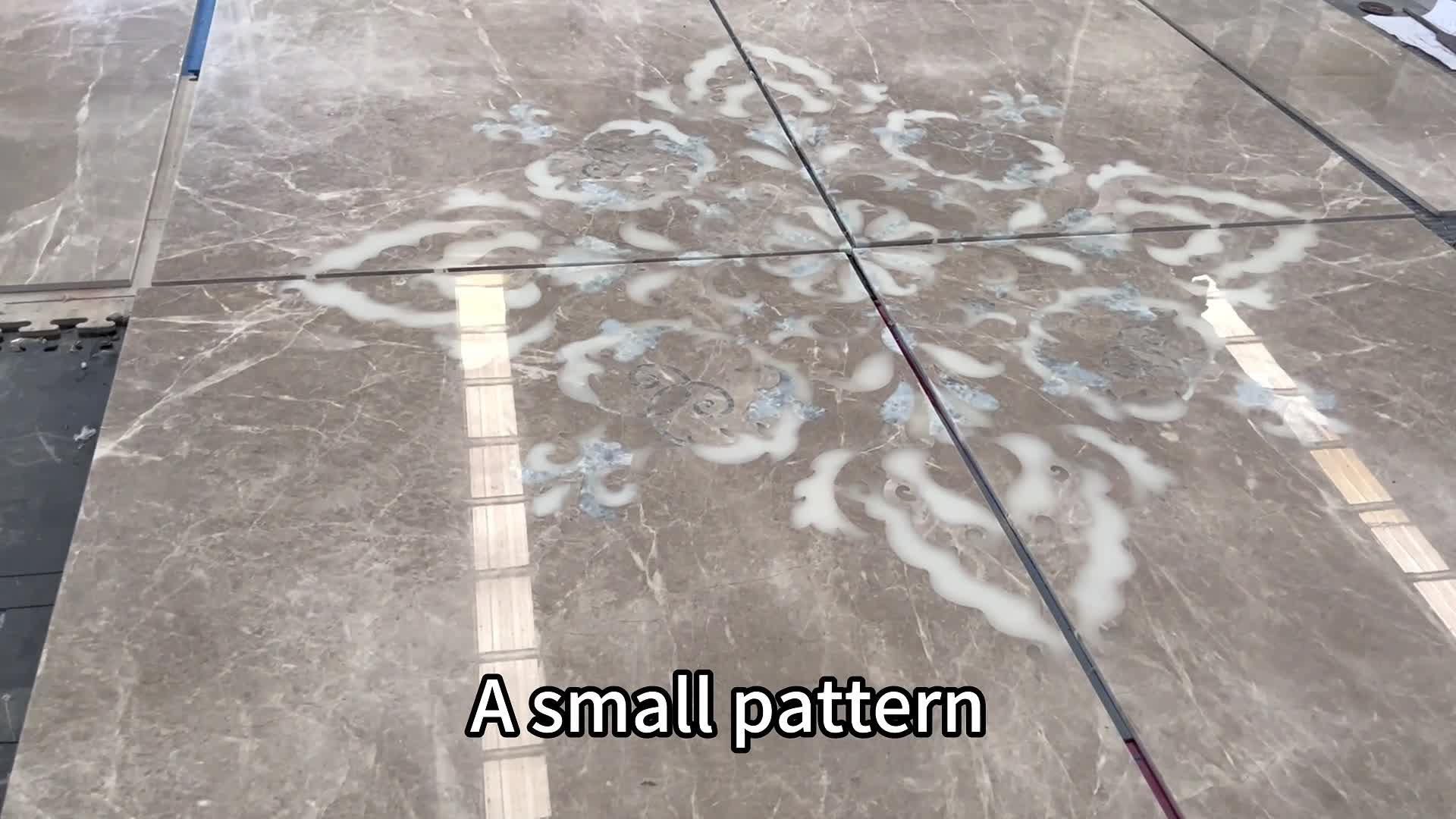 Grey Marble Waterjet Medallions Polished Flooring