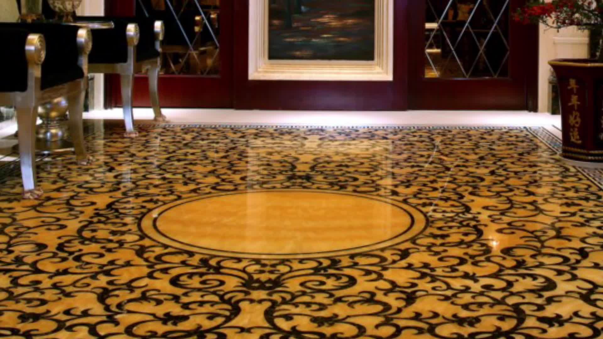 Marble Onyx Flooring Water Jet  Carpet Medallions