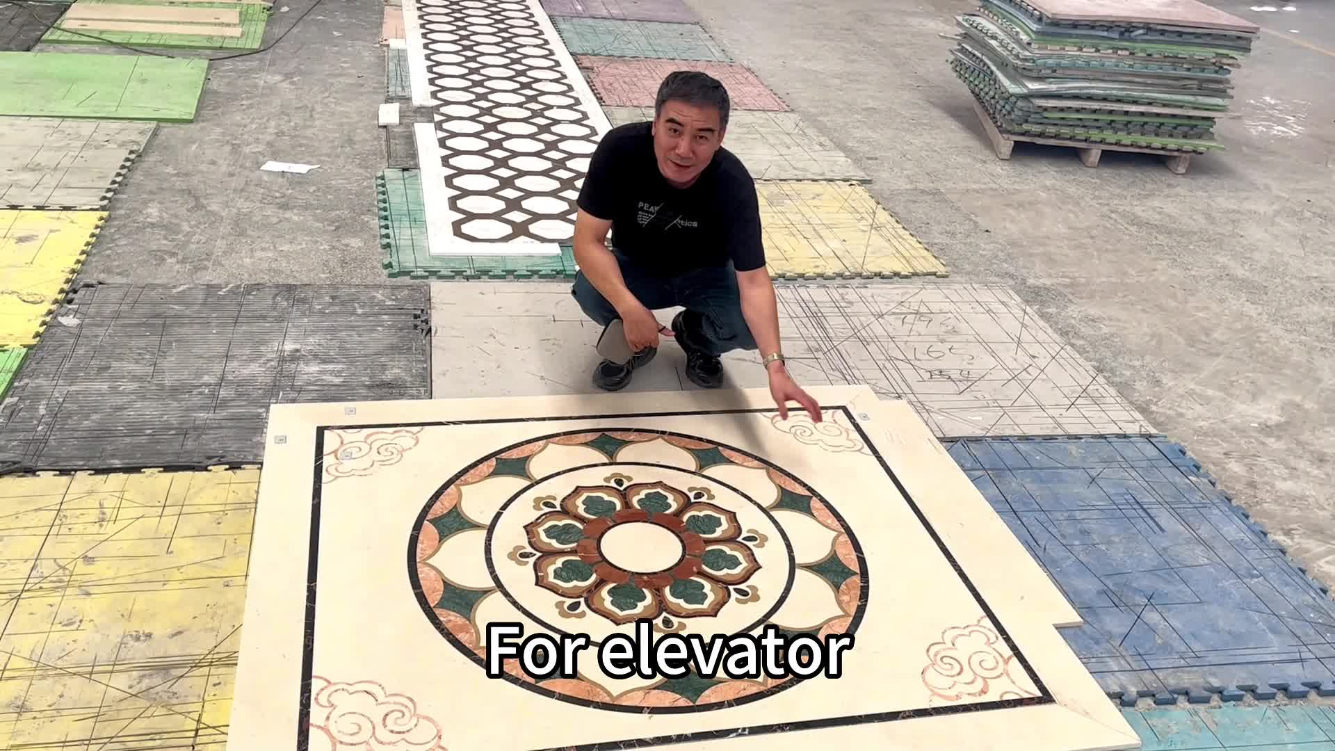 Small Flower Elevator Pattern Cloud Carpet Medallions