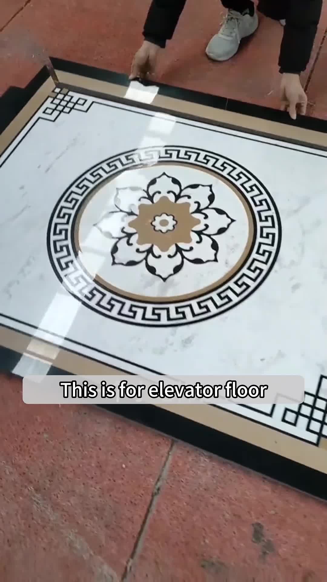 Small Round Waterjet Medallions Polished Pattern