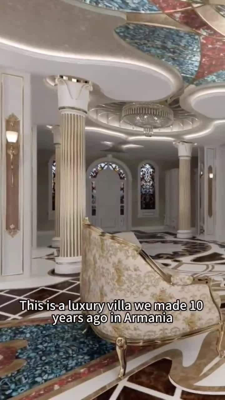 Special Waterjet Flooring Design Luxury Villa Medallions