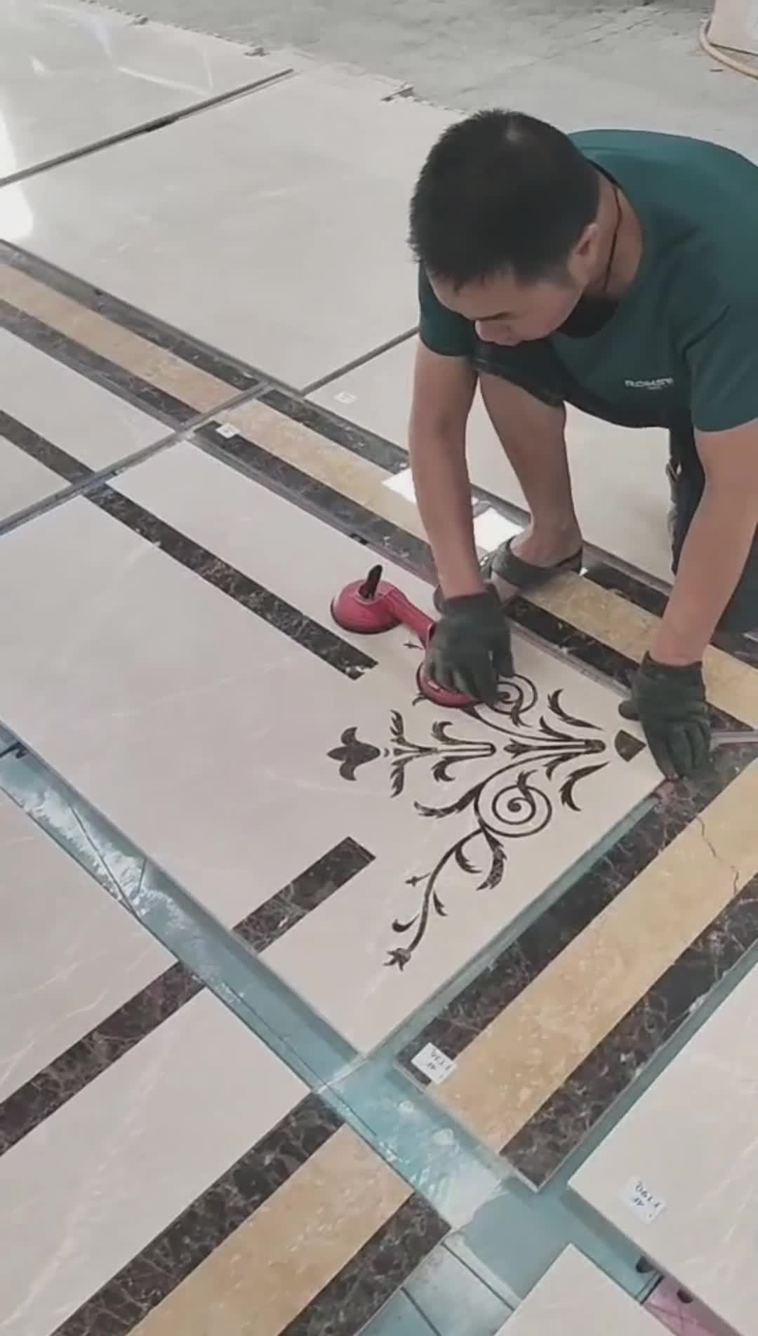 Villa Flooring Waterjet Marble Pattern Medallion Design