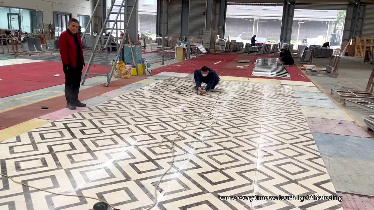 Water Jet Marble Pattern Tile For Hotel Inner Flooring
