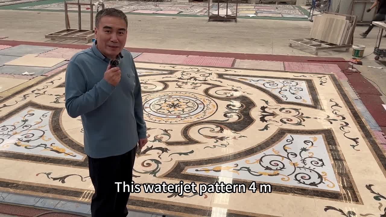 Waterjet Medallion Pattern For Decoration Floor Tile Inlay
