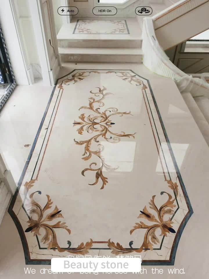 Waterjet Medallions Floor Pattern Marble