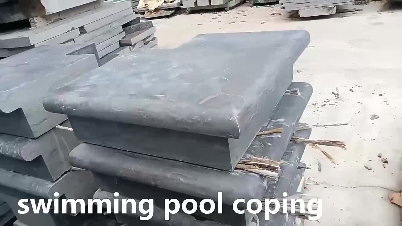 Bullnose Natural Limestone Swimming Pool Coping Tiles Edging