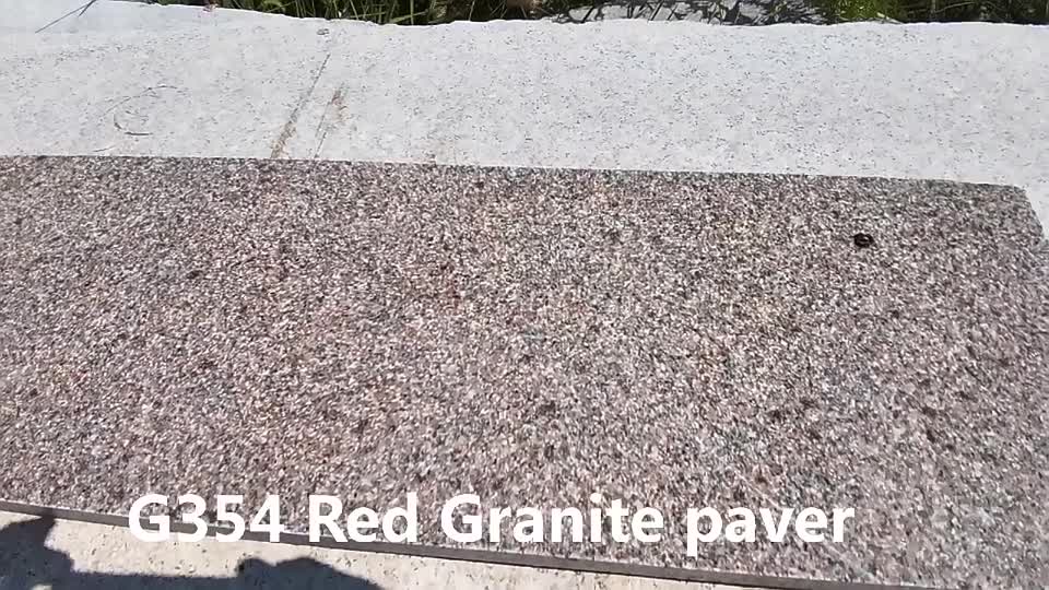 G352 Red Polished Slabs Granite Walkway Pavers Floor Tiles